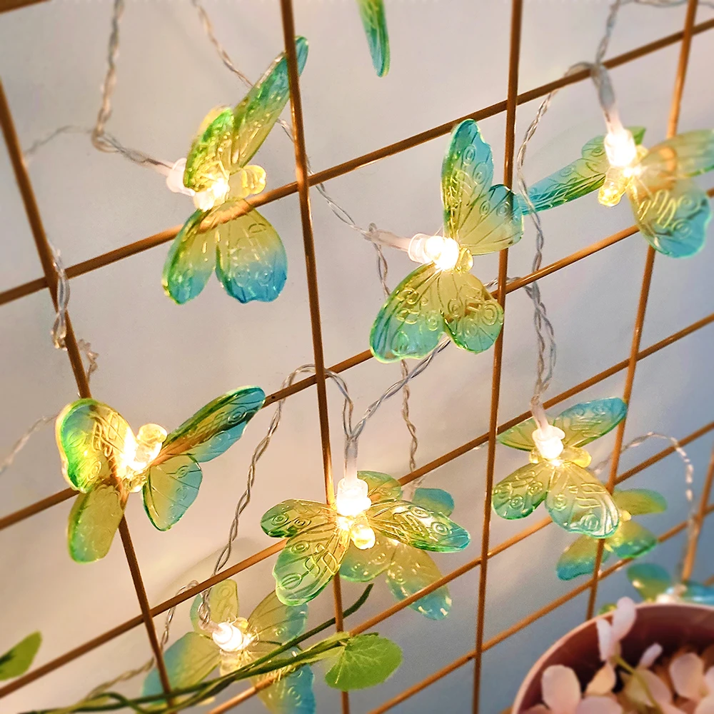 1.5M Butterfly Lights 10LED Fairy String Lights Butterfly Decoration Baby Shower Wedding Birthday Party Room Light Home Decor