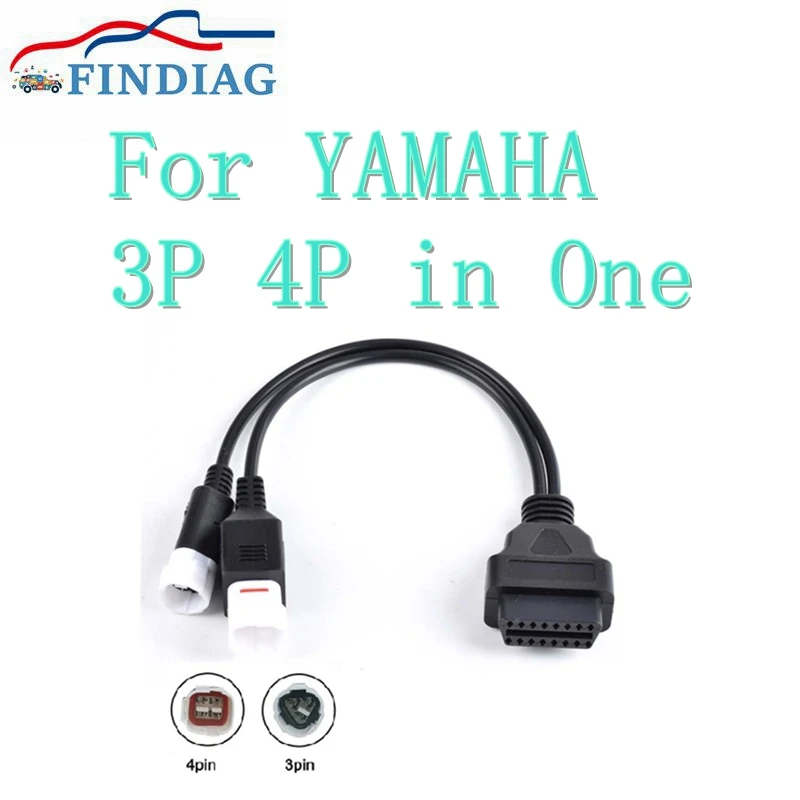 ！！For YAMAHA R1 R6 Cheap Motorcycle Cable 3 Pin and 4 Pin in One To OBD2 Cable Harness Diagnostic Adapter Connector