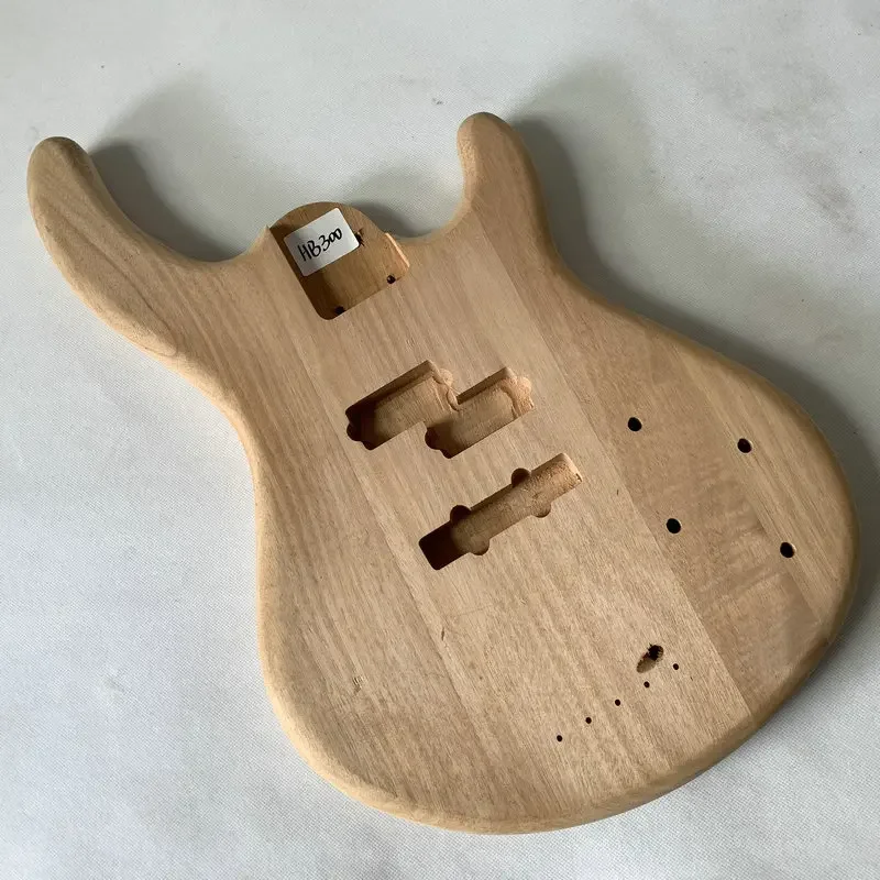 

HB300 Solid Redwood Natural Unfinished Electric Bass Body for PJB Bass DIY Replace Right Hand Custom Bridges