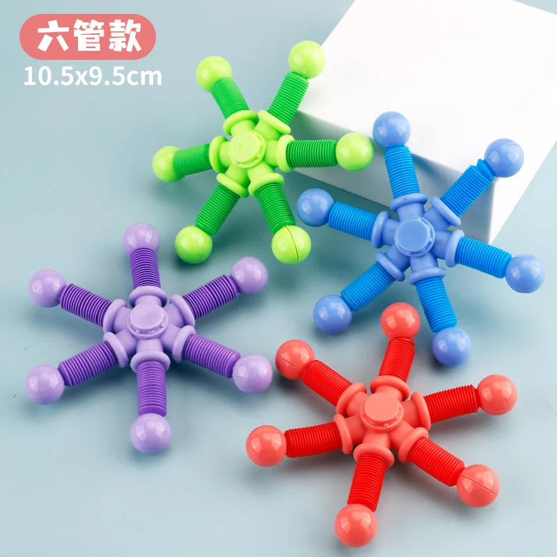 1pcs Fidget Spinner Speelgoed Kids Pop Tube Zintuiglijke Speelgoed Zuignap Games Plastic Transformeerbare Stress Kinderen Volwassen Geschenken