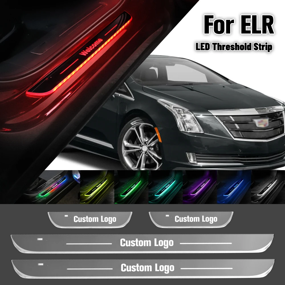 

For Cadillac ELR 2014-2016 Car Door Sill Light Customized Logo LED 2015 Welcome Threshold Pedal Lamp Accessories