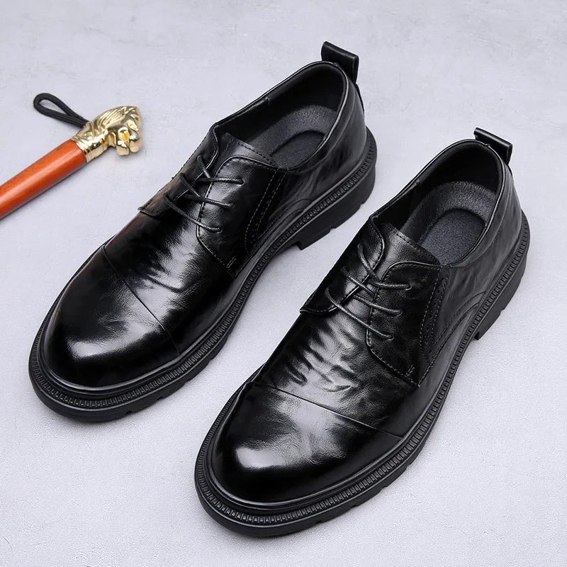 

New Luxury Quality Handmade Leather Men's Casual Loafer Classic Comfortable Footwear Senior Elegant Office Business Dress Shoes