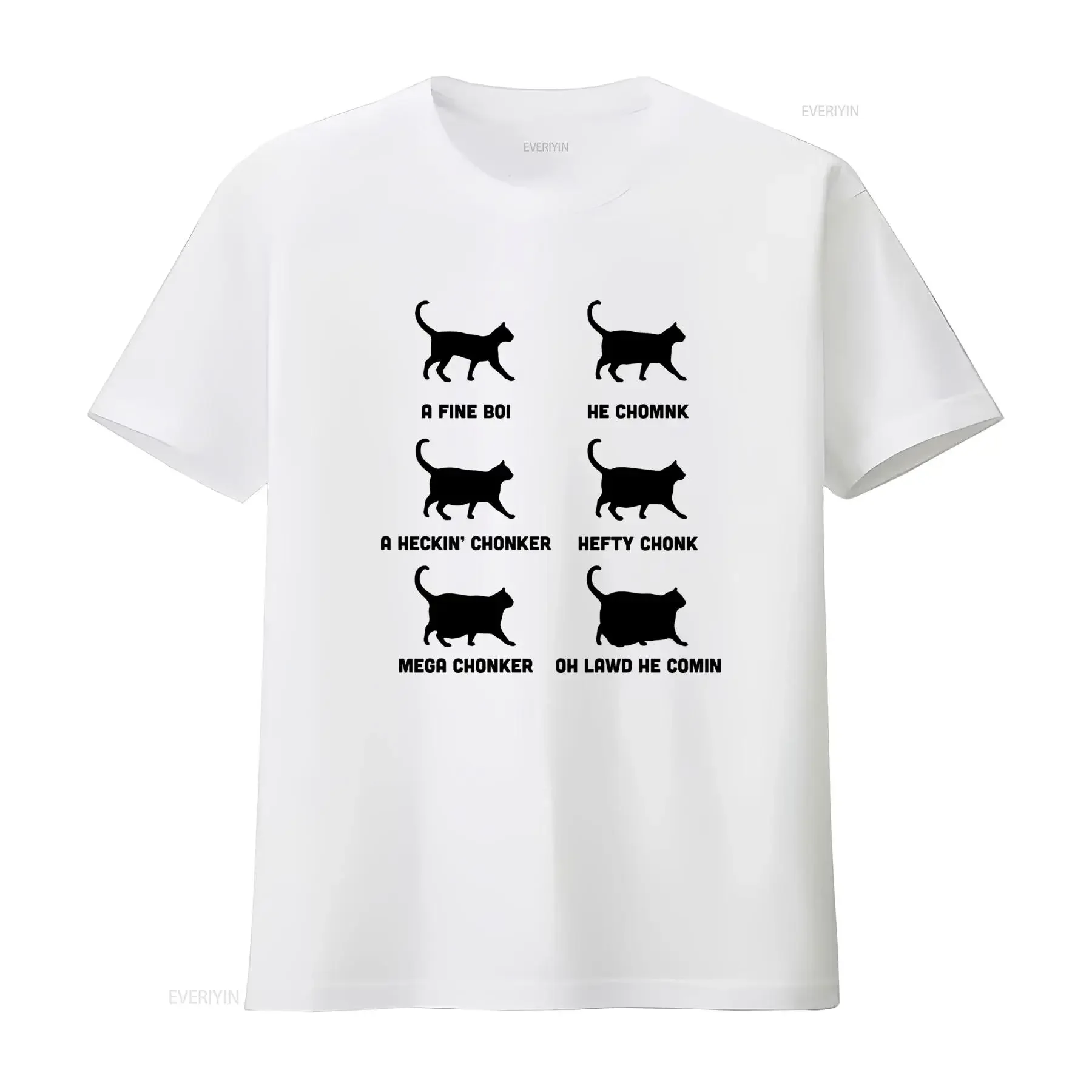 Funny Cats Meme Chonk Cat Chart T Shirt Lover Summer Cool A Fine Boi He Chomnk Heckin Chonker Hefty Mega Oh Lawd Comin vintage