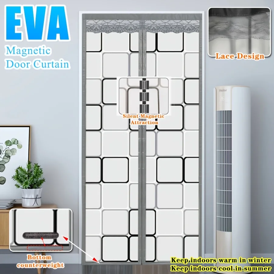 All-season Magnetic Partition Curtain, Windproof Heat Insulation, Dustproof Warm Curtain for Home
