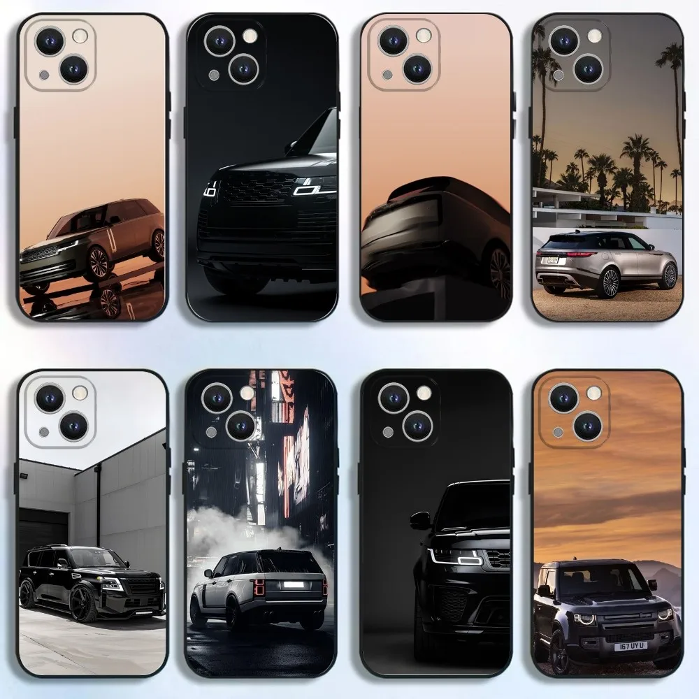 

SUV Car R-Range Roveres Phone Case For iPhone 16,15,14,13,12,11 Plus,Pro Max,XS,X,XR,SE,Mini,8,7,Soft Silicone Black Cover