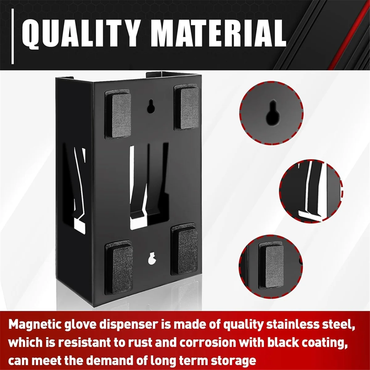 Магнитный держатель для перчаток A88M, диспенсер для салфеток, вмещает коробки перчаток, полотенец, салфеток и салфеток, подходит для настенного монтажа