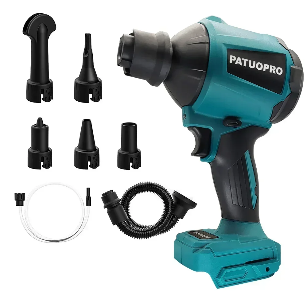 

PATUOPRO High Speed Electric Inflatable Blower Brushless Cordless Dust Blower Home Power Tool For Makita 18V Battery(No Battery)