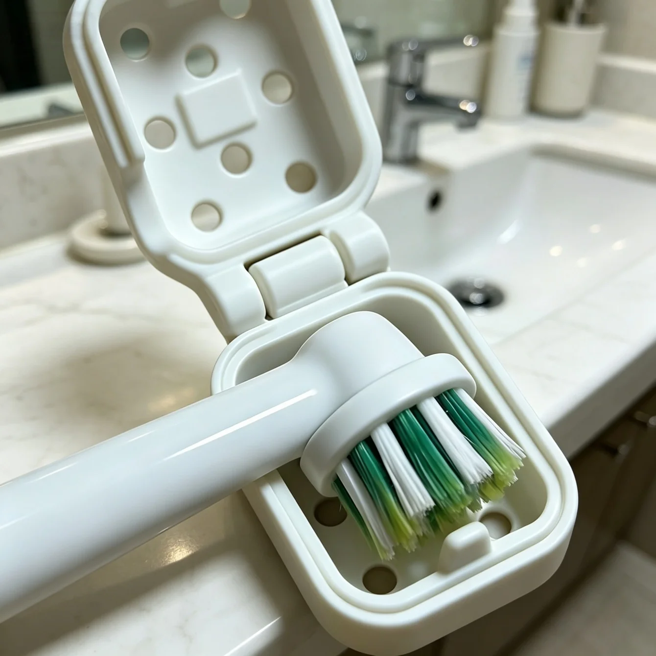Electric Toothbrush Head Cover: Sonic Toothbrush Cap Travel Protector Plastic Brush Pod Protection Clip Case