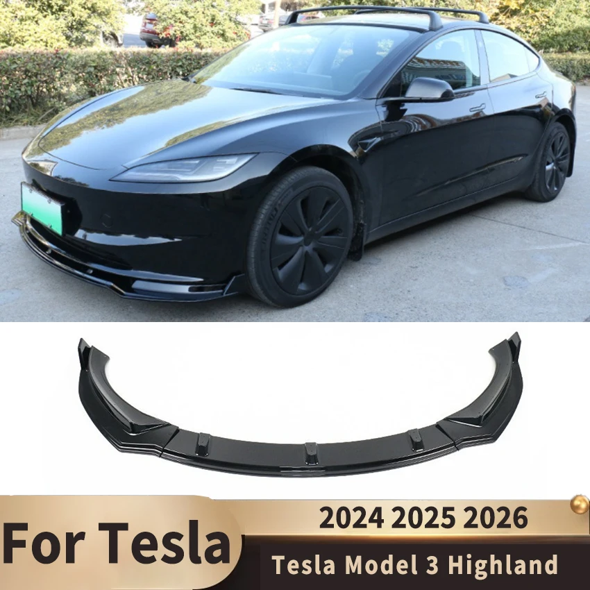 Frontspoilerlippe für Tesla Model 3 Highland 2024 2025 2026 Sport Frontsplitter Canards Karosserie-Kits Auto-Exterieur-Zubehör