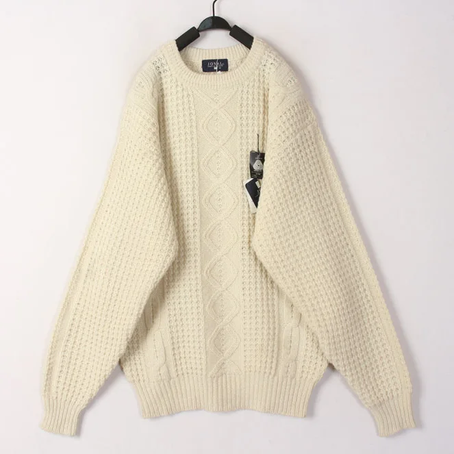 

Vintage Autumn Winter White 3D Knitwear Sweater Cardigan Bean Wool Yarn Loose Fit Thickened Women's Online Exclusive