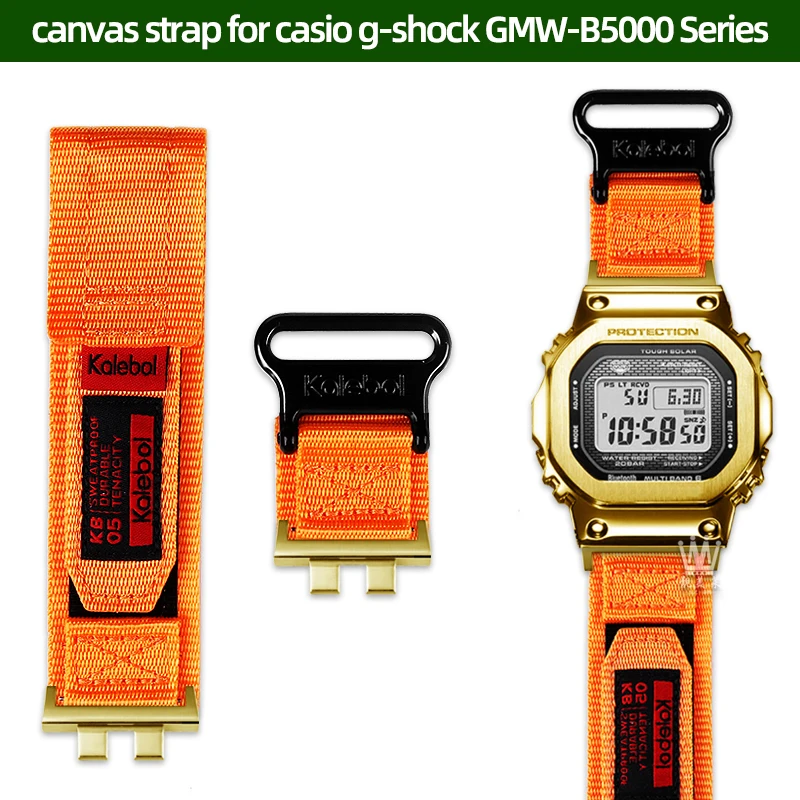 

Спортивный холщовый ремешок для часов для casio g-shock серии GMW-B5000, черный водонепроницаемый зеленый, синий ремешок, сменный браслет, аксессуары