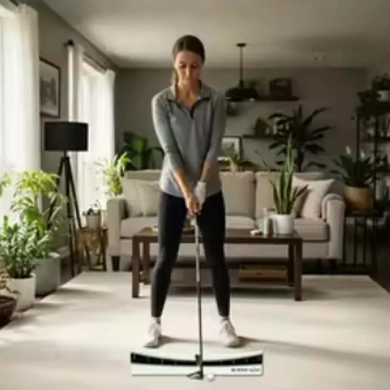 Rail de putting pour le golf – Entraîneur de frappe de golf pour usage intérieur et extérieur – Améliore la précision, le contrôle de la distance et la régularité