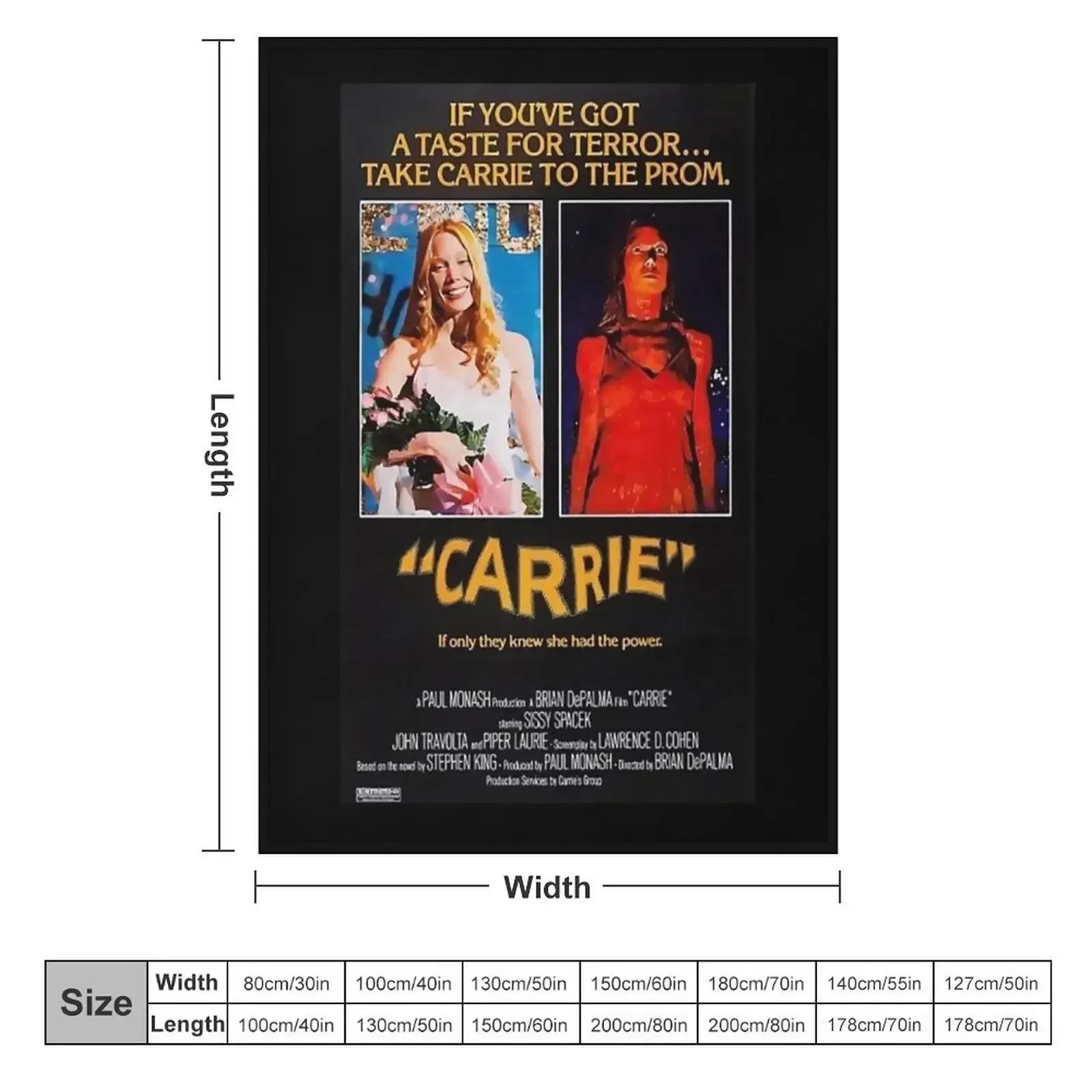 carrie movie (1976) Throw Blanket Summer Beddings Blankets For Baby Summer Softest Blankets