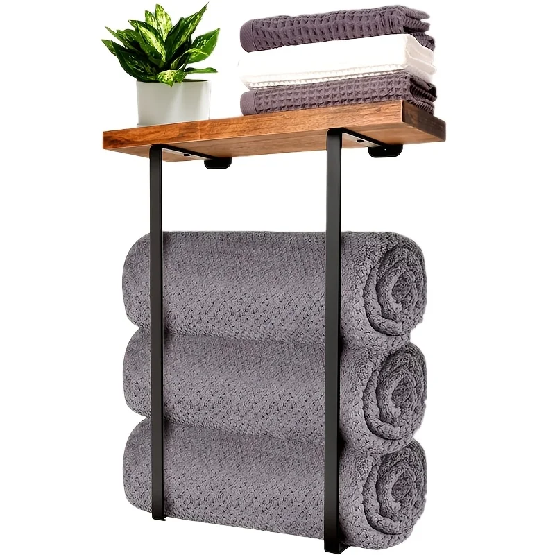

Towel Rack Wall Mounted Multi-layer Space Towel Rack Bathroom Rack Bathroom Kitchen Towel Hand Towel Rack Household Items