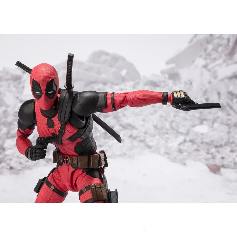 In Stock Original Bandai S.H.Figuarts SHF Deadpool & Wolverine Movie Deadpool Animation Action Figure Toy Gift Model Collection