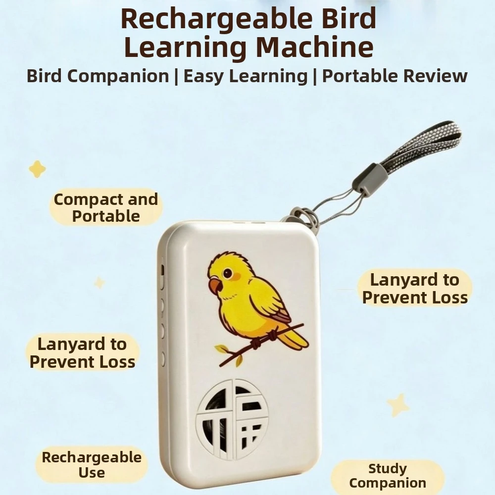 Recording Bird Talking Trainer Interactive Playback Bird Learning Machine Auto Cycle Multi Segment Audio Speech Training Machine