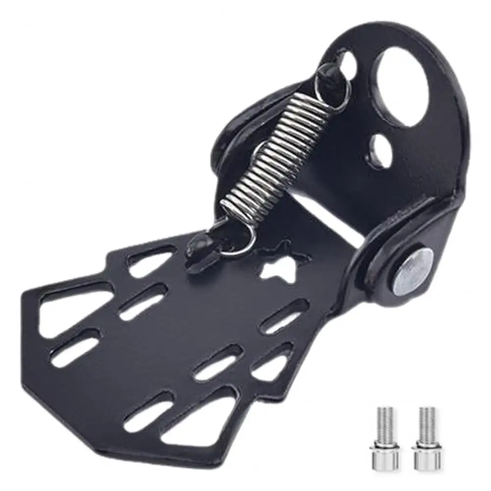 Steel Bike Pedal Easy-to-use Rear Pedal Heavy Duty Non-slip Folding Steel Foot Bike Pegs for Mtb Road Bikes Universal Bicycle