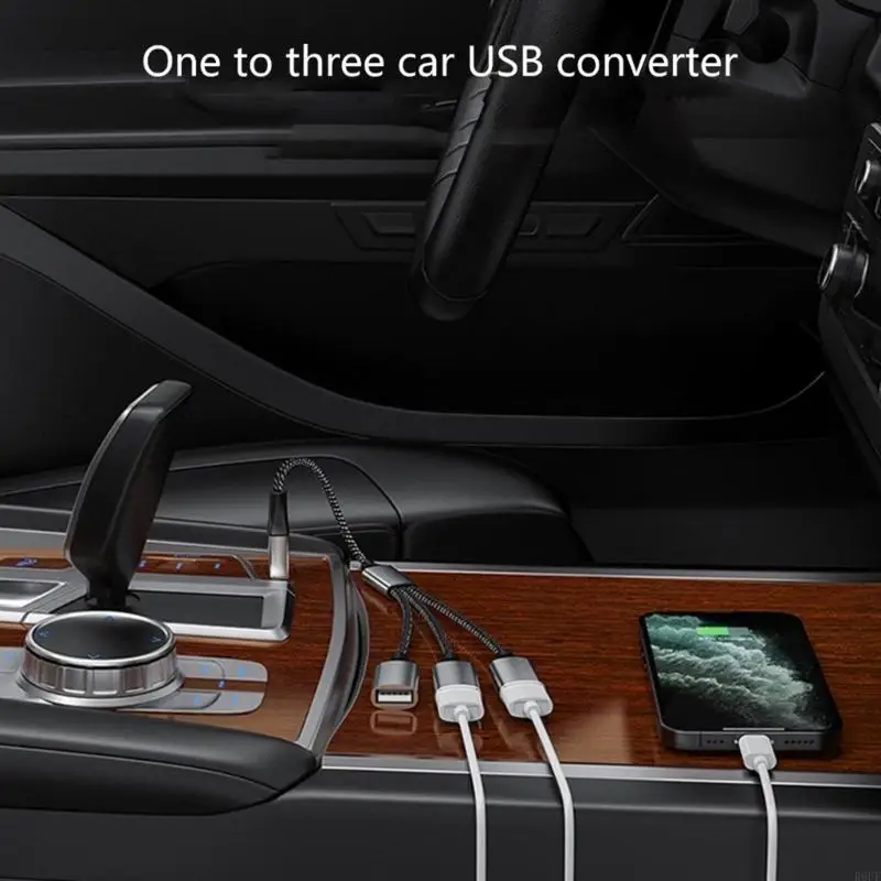 

R6FF Multi Charging Cable Multi USB C Cable USB 2.0 Charging Cable Universal 2/3 in 1 Multi Cable Adapter for Phone