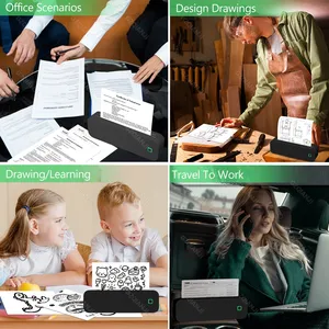 A4 Printer Portabel Nirkabel bebas Tinta Kompatibel dengan Ponsel Bluetooth iOS Android Pembuat Komputer Notebook Untuk Cetak PDF Foto 10 printer pc penjualan terbaik - №