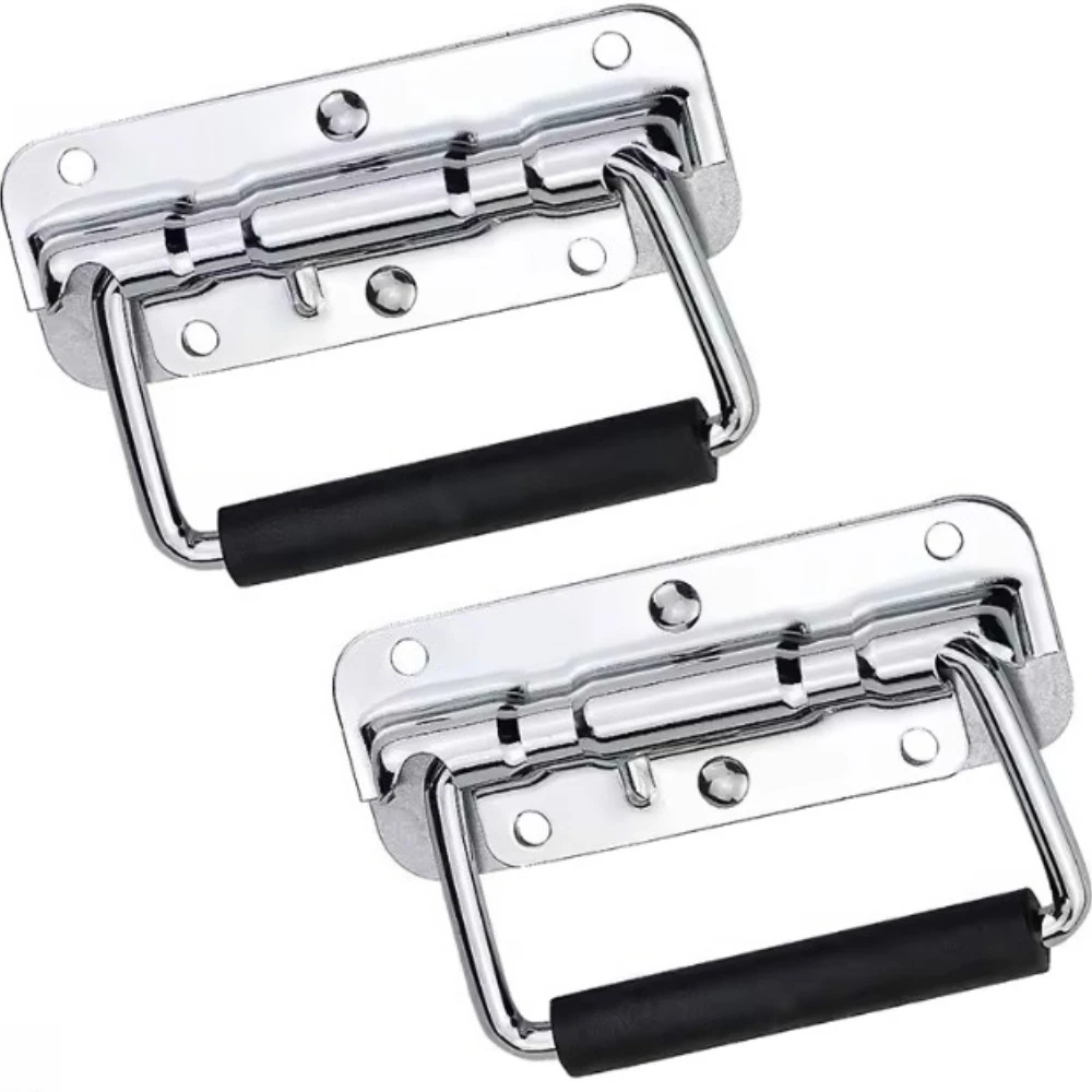 

304 Stainless Steel Spring Handle Prop Tool Aluminum Box Cabinet Pulls Activity Handle Folding Industrial Handle Accessories