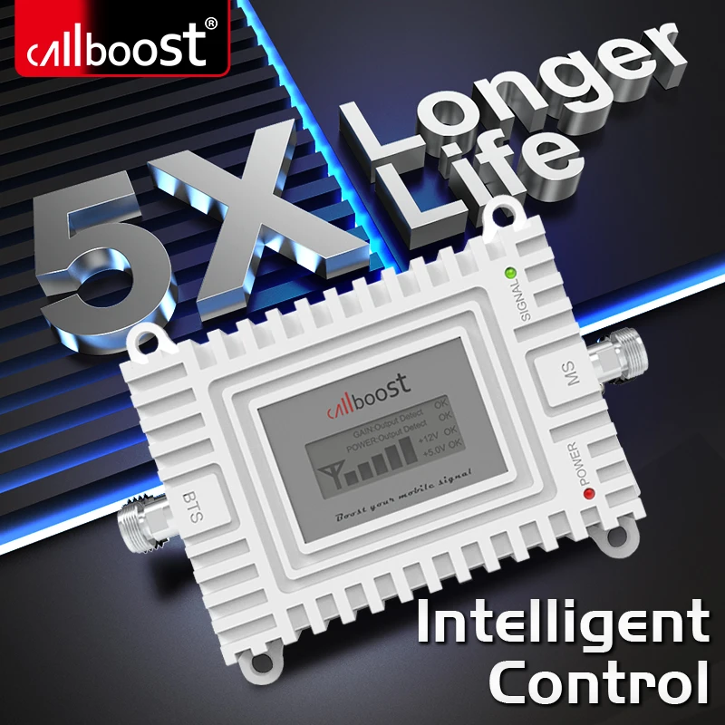 Callboost 70dB Cellular Signal Booster 4G 800 Amplifier LTE 700 GSM 2G 3G 4G Repeater GSM 900 1800 2100 Mobile Phone AWS 1700 4G