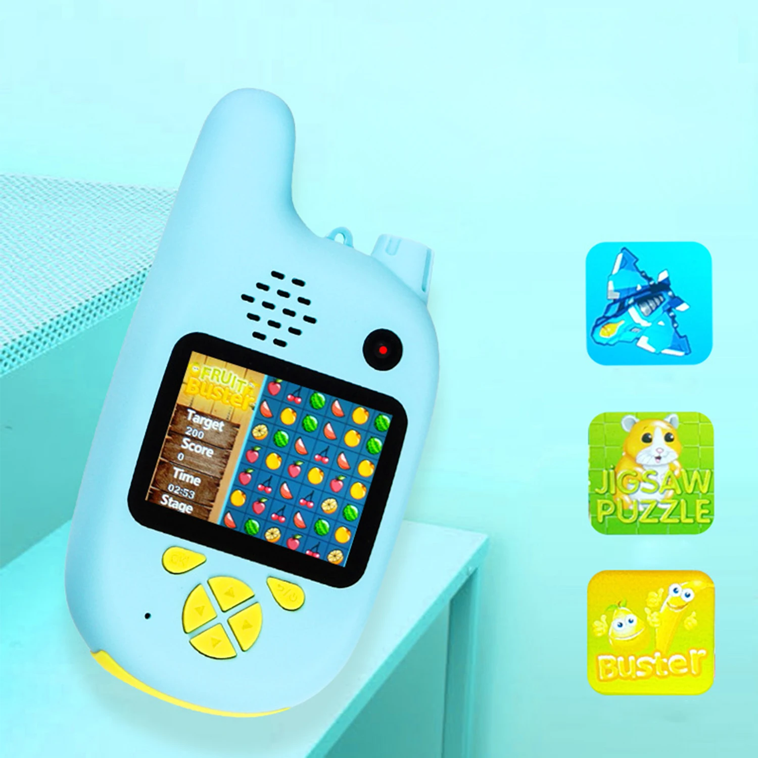 Kids walkie takie Camera For Girls & Boys Age 3-9 Toddler Toys HD Children Digital Action Camera 2 Inch Screen