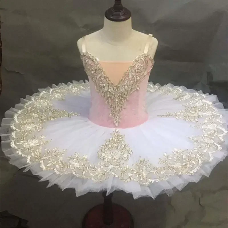 Balletto gonna corta ragazza fionda danza moderna gonna lunga Swan Lake Performance Dress abbigliamento da balletto per donna e bambino