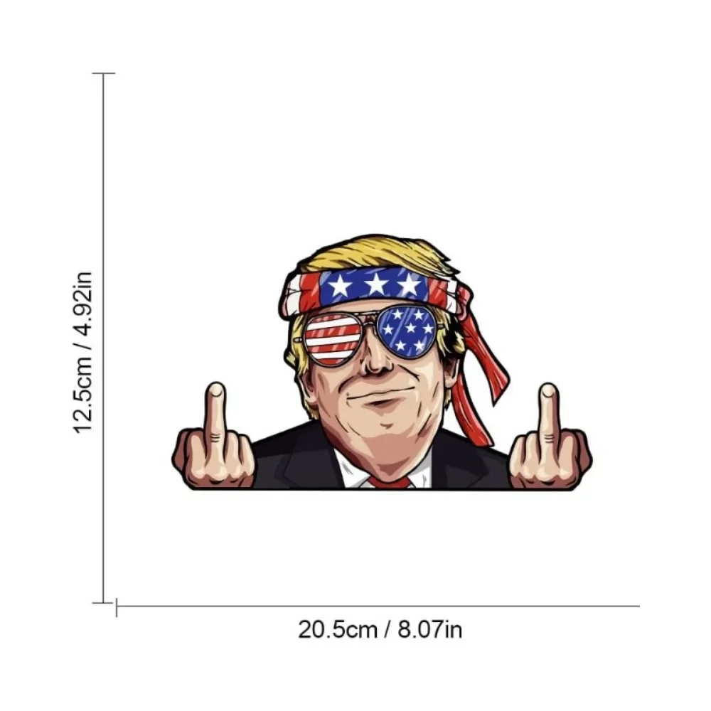 Donald Trump car sticker waterproof cartoon funny sticker, used for car windows, bumpers, rear windshields, body car decorations