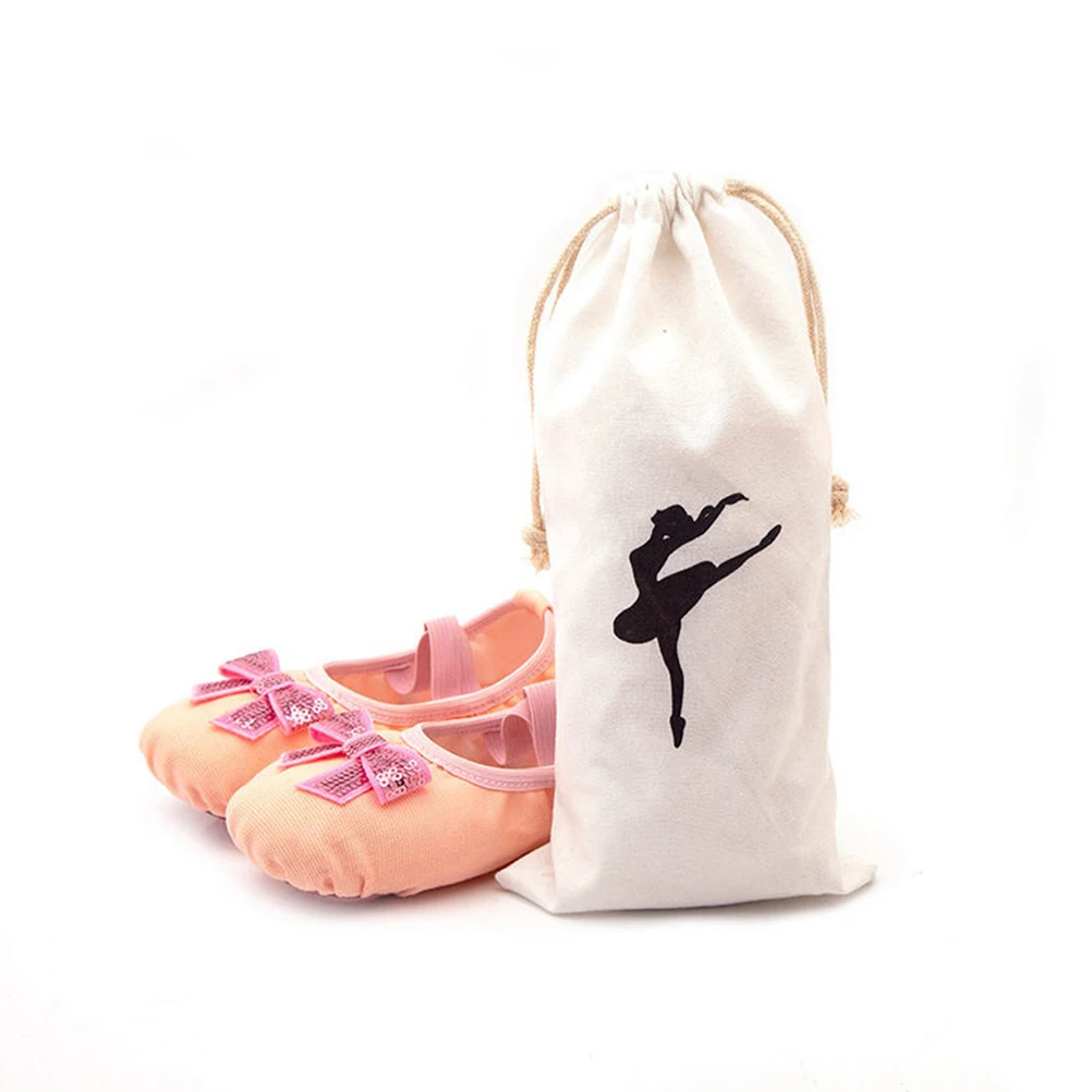 

Canvas Drawstring Ballet Dance Shoe Bag for Girls Proper Capacity Waterproof Storage ganizer Pointe Shoes Accessories Travel