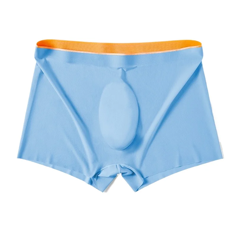 Men's Ice Silk Underwear 5d Pouch Boxers Seamless Mask Panties Summer Ice Feeling Quick Drying Underpants Breathable Trunks