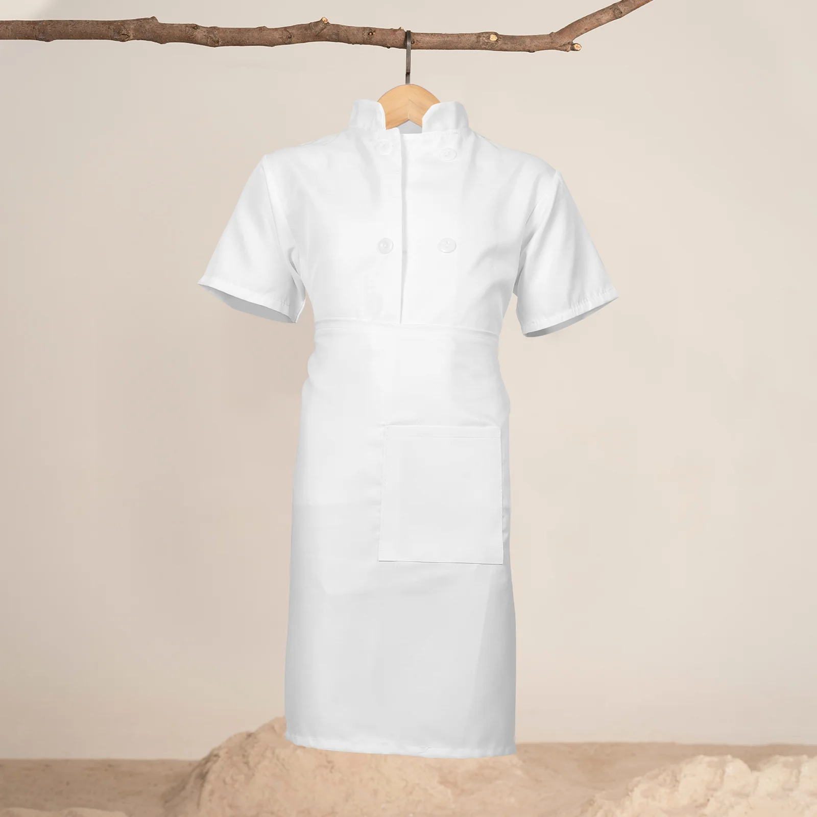 

1 комплект, детский костюм шеф-повара, детский фартук, шляпа, пекарь, ролевая игра, кухонный наряд для мальчиков и девочек, косплей, шапки шеф-повара для выпечки