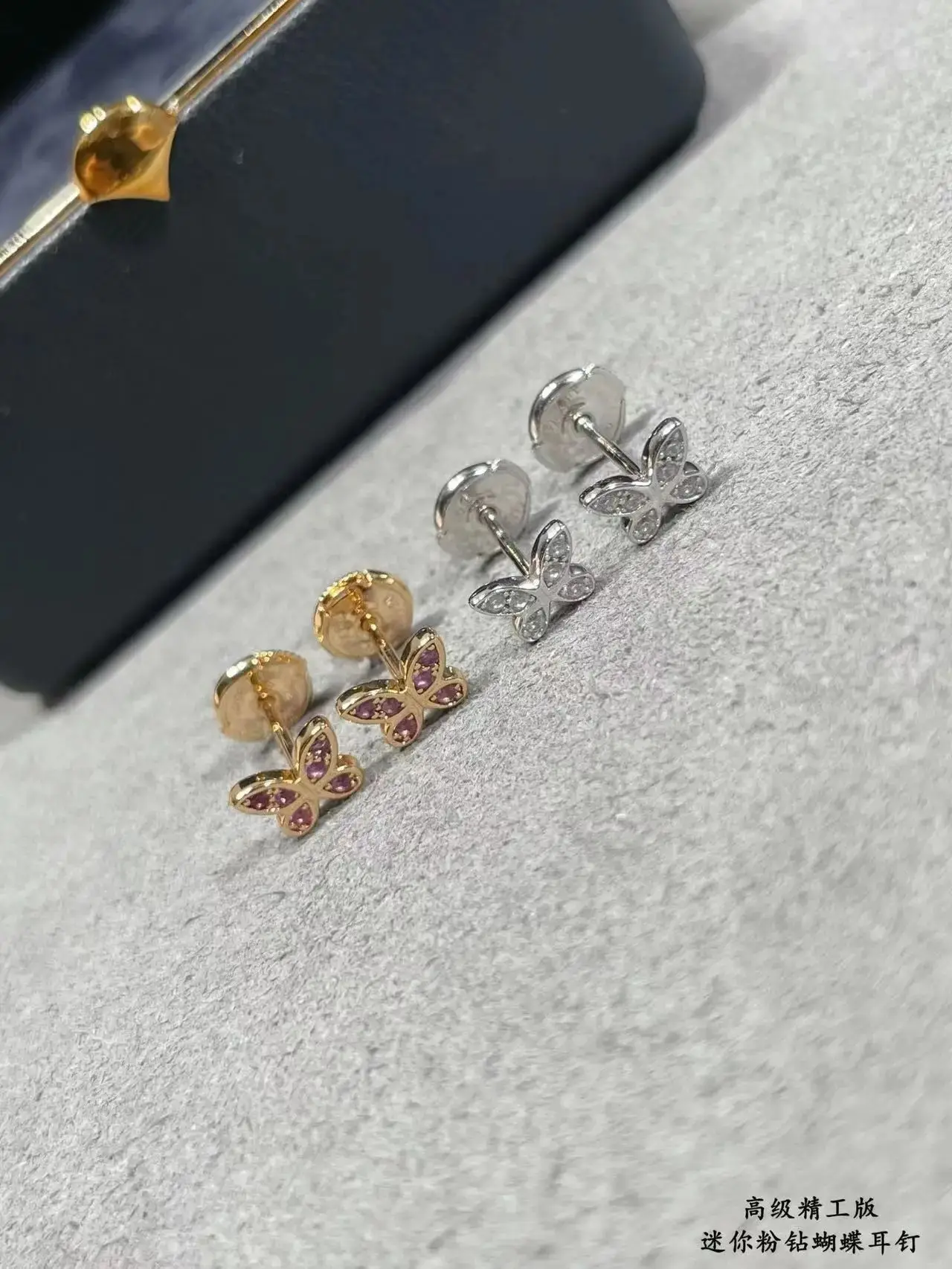 

New 2023 Trend Classics Famous Brand Wedding Luxury Jewelry Mini Earrings For Women Pure 925 Sliver Wild Butterfly Ear Pin Stud