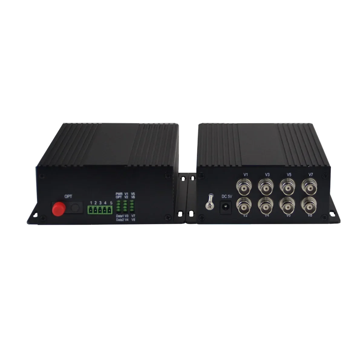 Wholesale 8CH CVI TVI AHD BNC To Fiber Video Converter 1310/1550nm 20KM SC Port Analog CCTV Fiber Optic Transceiver Equipment