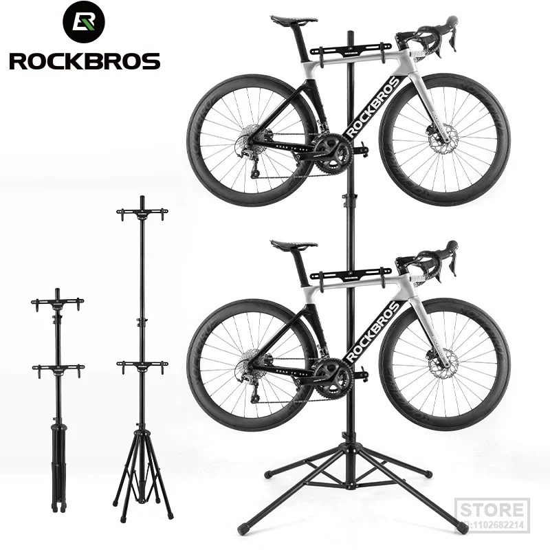 

ROCKBROS Aluminum Alloy Bike Work Stand Storage Display Bicycle Repair Tools Adjustable Fold Professional Accessory