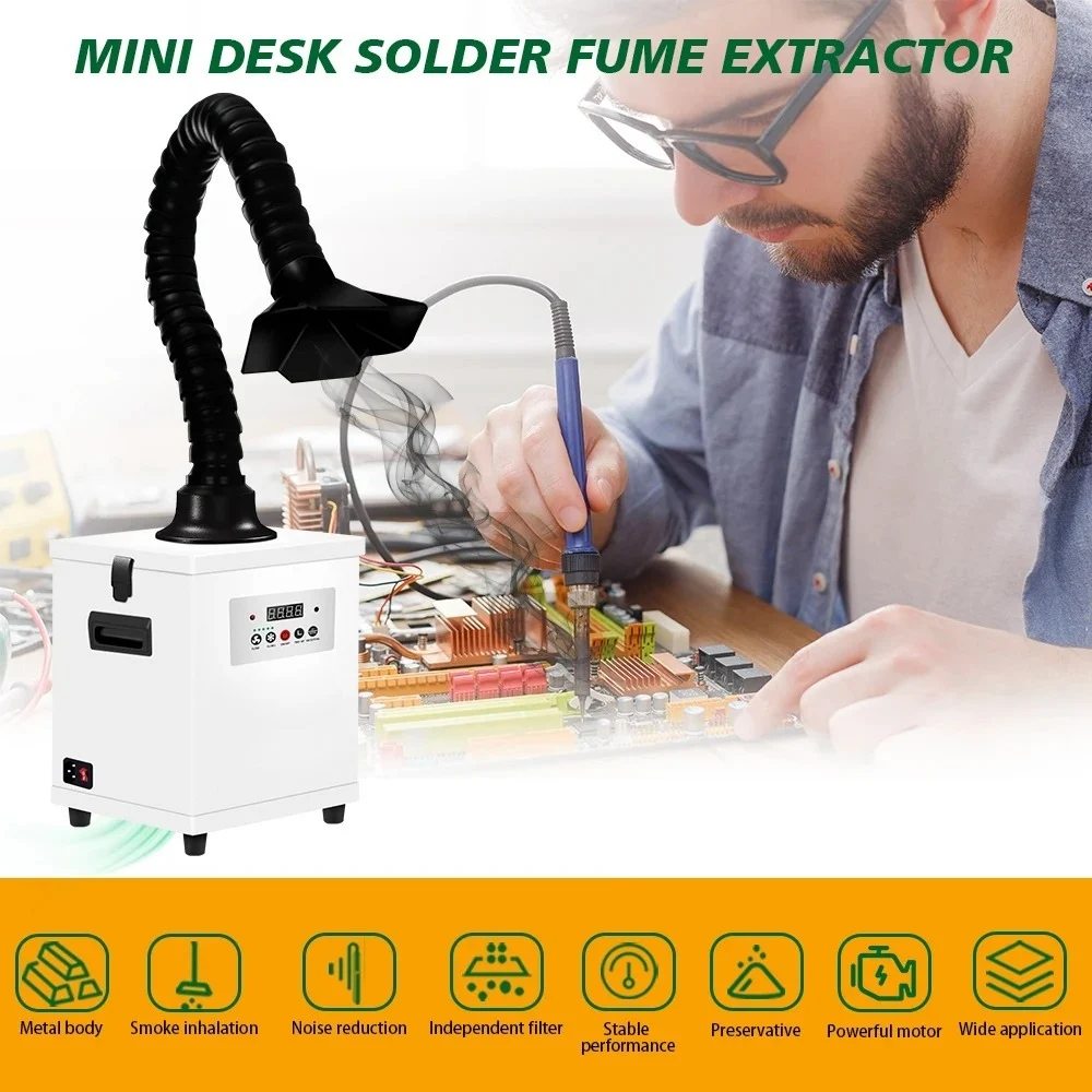HotFC-150 Desktop Portable Soldering Smoke Absorber Low Price Fume Extractor for Diy with HEPA Filter