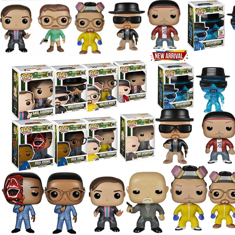 FUNKO POP Breaking Bad Heisenberg 162 SAUL 163 Walter White 160 158 MIKE 165 Jesse Pinkman 161 GUS FRING 166 figuras de vinilo Juguetes