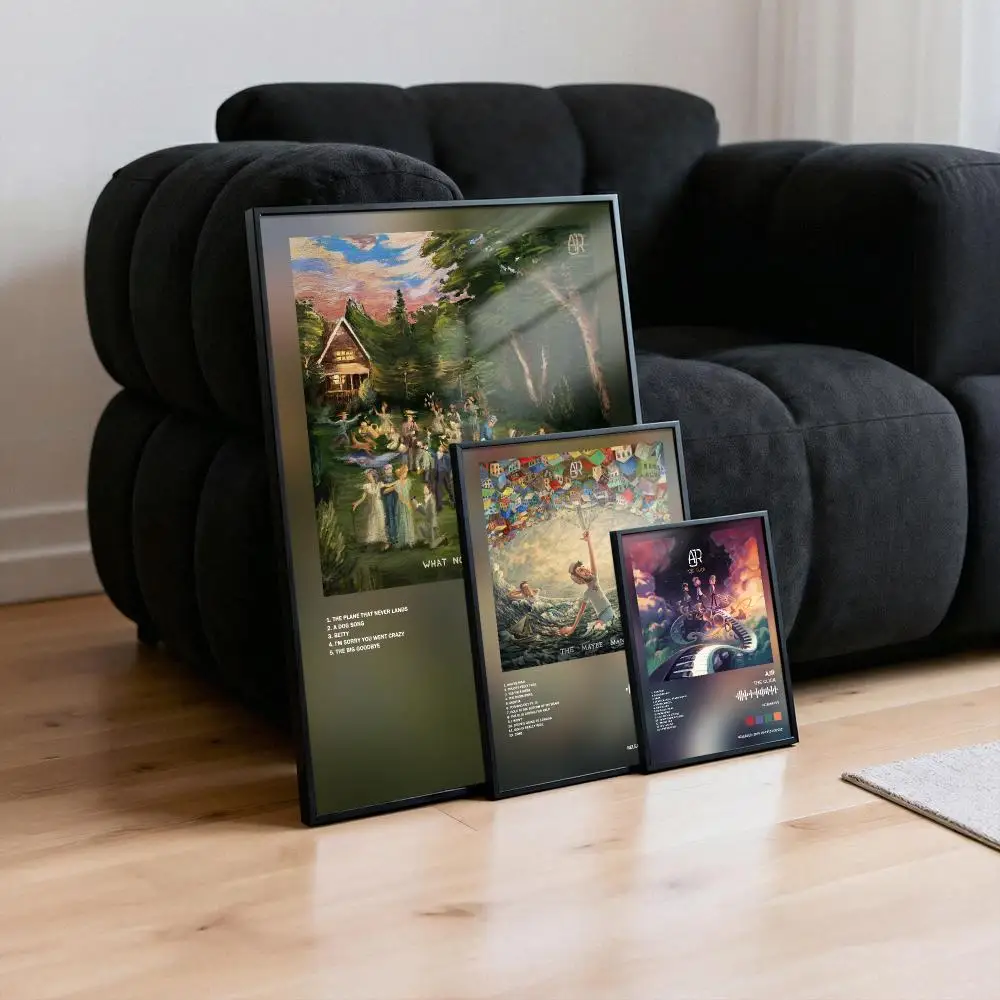 AJR Poster Peelable Self-Adhesive Album Cover Poster Stickers, Frameless Wall Art for Singer Band Pop Rap Bedroom