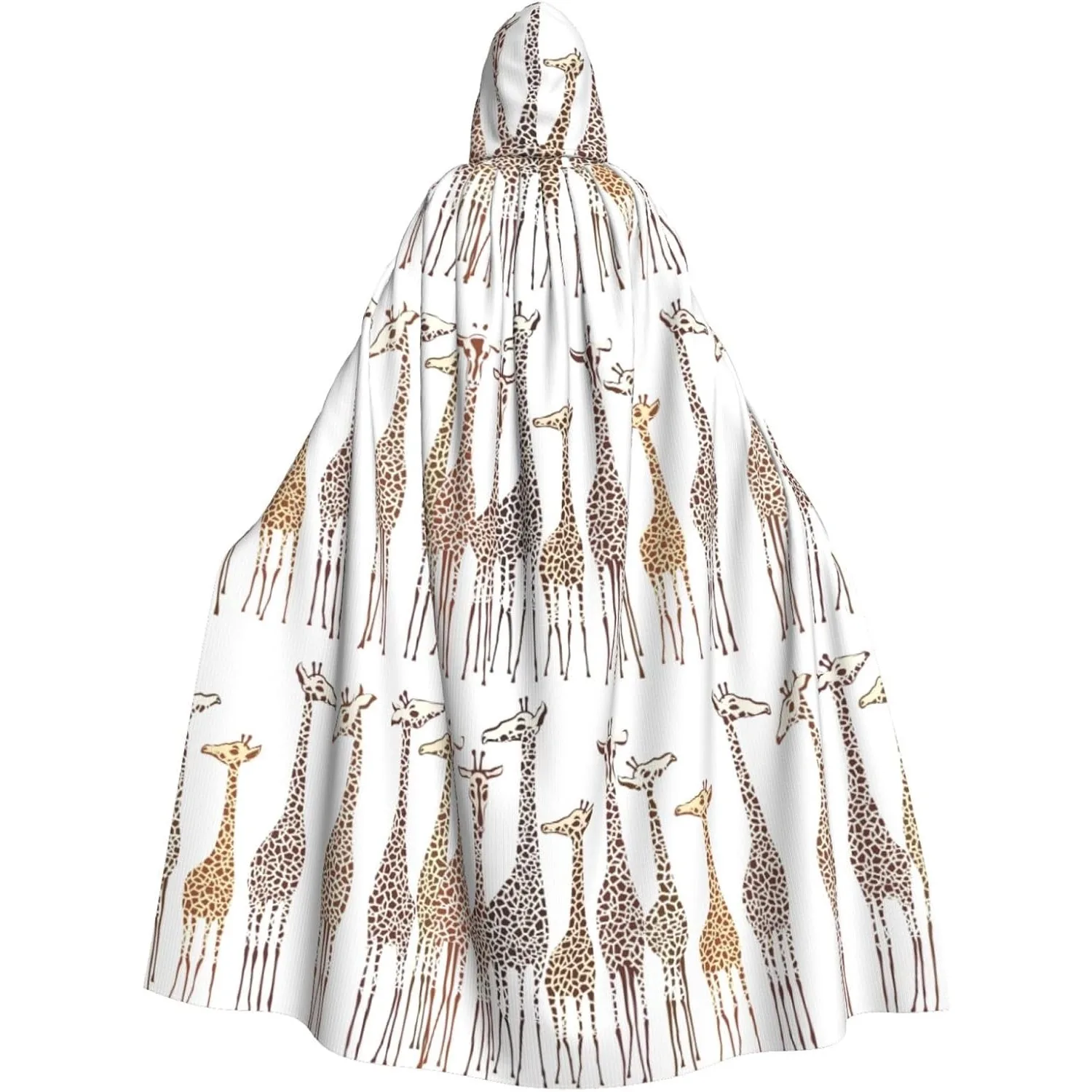 

Милая мультяшная забавная накидка с принтом жирафов для взрослых, накидка с капюшоном, карнавальная праздничная накидка, халат для косплея, костюм для вечеринки, готический карнавал