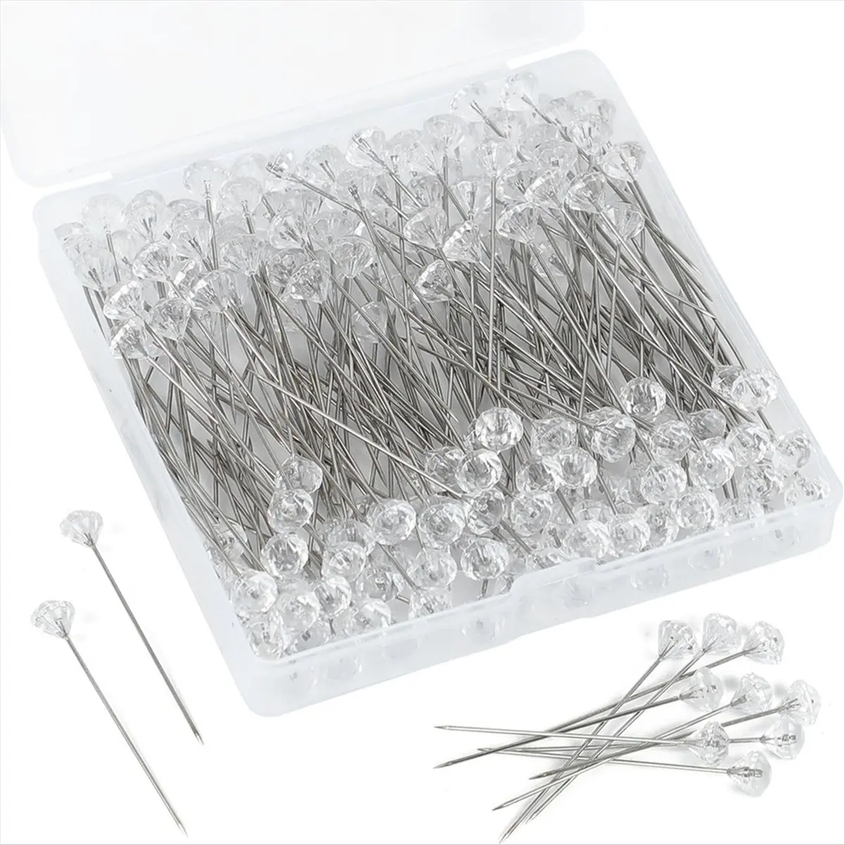A56K Flower Corsage Bouquet Pin 2 Inch Floral Pin for Bouquet Rhinestone Bouquet Pin Bridal Accessories DIY Craft Sewing B