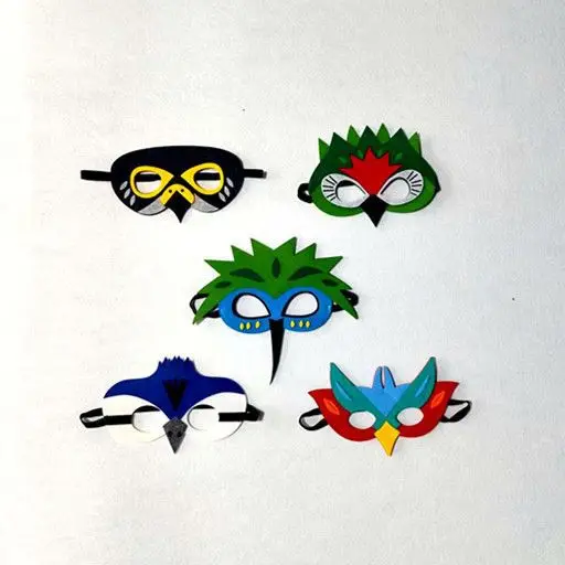 Bird Cape Set for 100-140cm Kids | Peacock & Parrot Felt Costume (Wings + Headpiece, Preschool Performance)