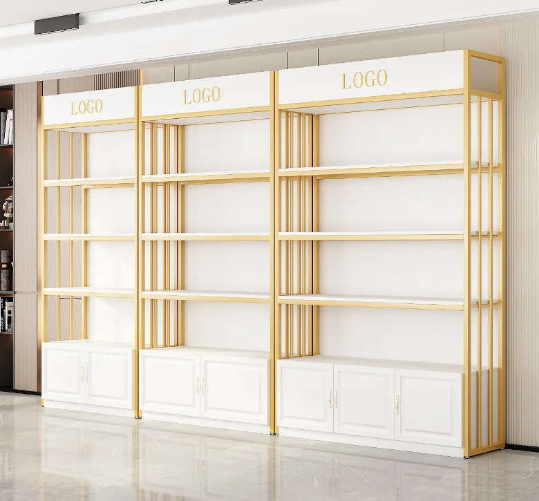 Multi-Layer Nail Art Storage Cabinet Facial Mask Display Rack for Beauty Salon Cosmetics Shelf Display for Supermarket Shelves