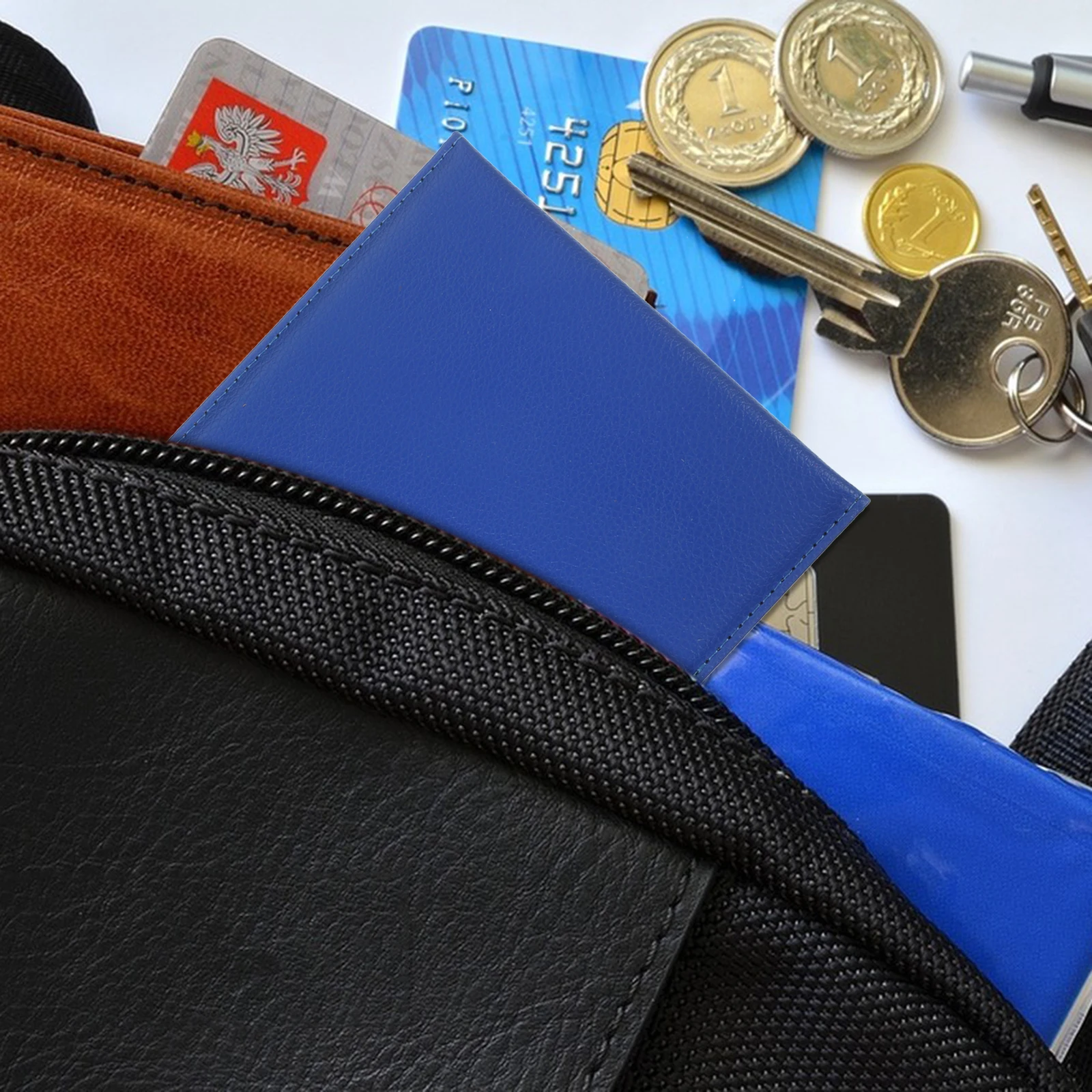 

Disability Id Card Protector Cover Blue Pvc Security License Badge Holders Oil Proof Wear Resistant Scratch Protection Multiple