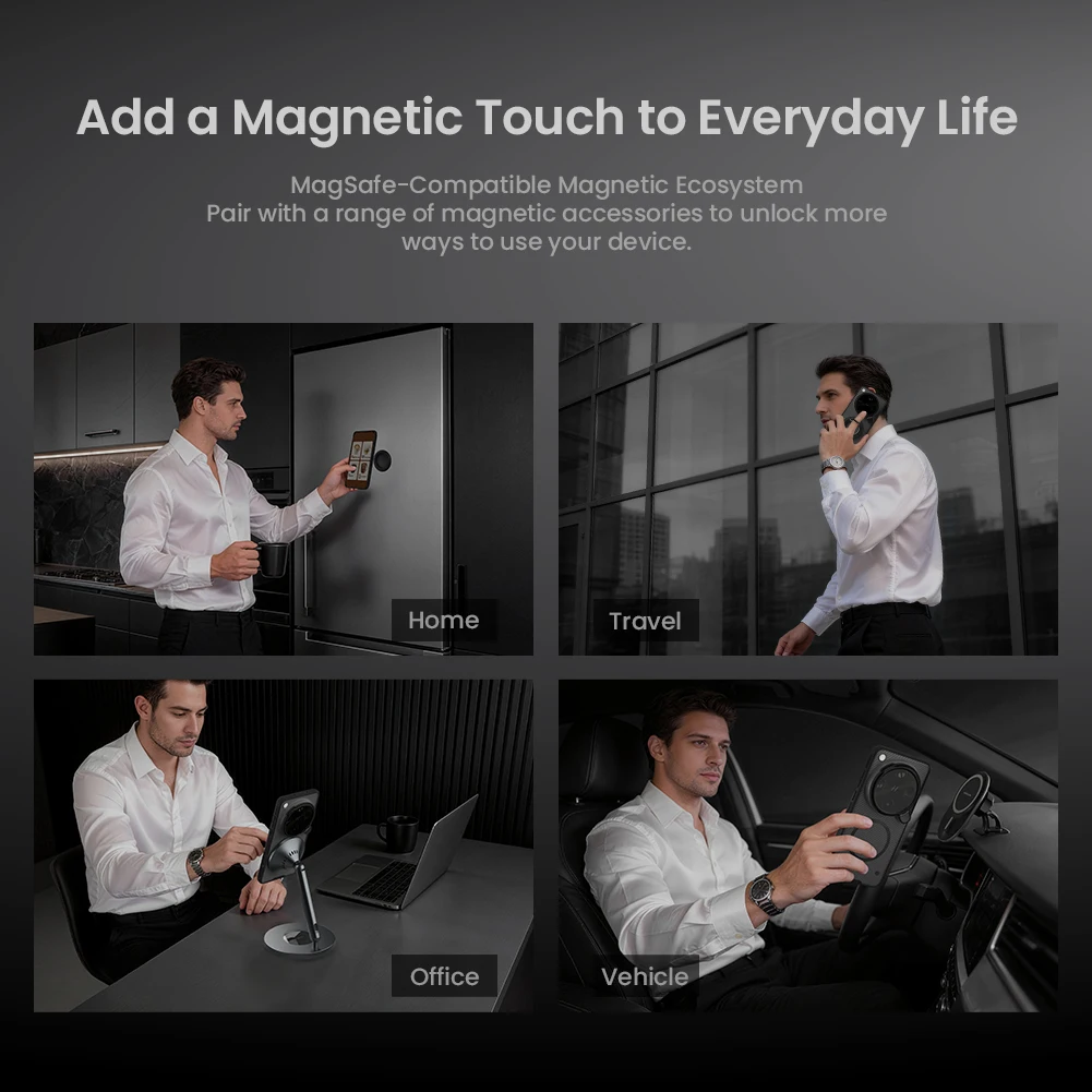 Etui magnetyczne Nillkin Camshield Prop Cover z podstawką do aparatu, zabezpieczeniem obiektywu i funkcją Magsafe do OPPO Find X9 Ultra 5G — zdjęcie produktu 4
