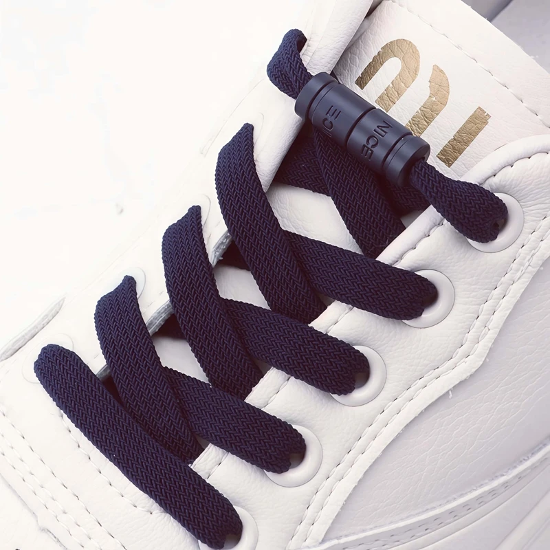 

Эластичные шнурки, кроссовки, красочные капсульные пряжки, шнурки без завязок, плоские шнурки шириной 8 мм, унисекс, аксессуары для ленивой обуви, 1 пара