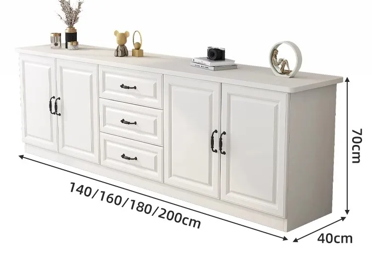 

Solid wood TV cabinet modern simple small apartment living room floor cabinet household integrated combination high storage