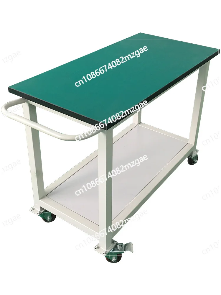 

Double layer anti-static trolley, material turnover workshop assembly line double layer trolley mobile trolley