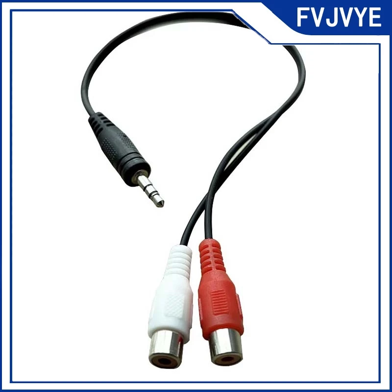 1/3/5pcs 3.5mm Male Jack 3.5mm Aux Auxiliary Cable Cord to AV 2 RCA Female Stereo Music Audio Cable High Quality Copper .A2