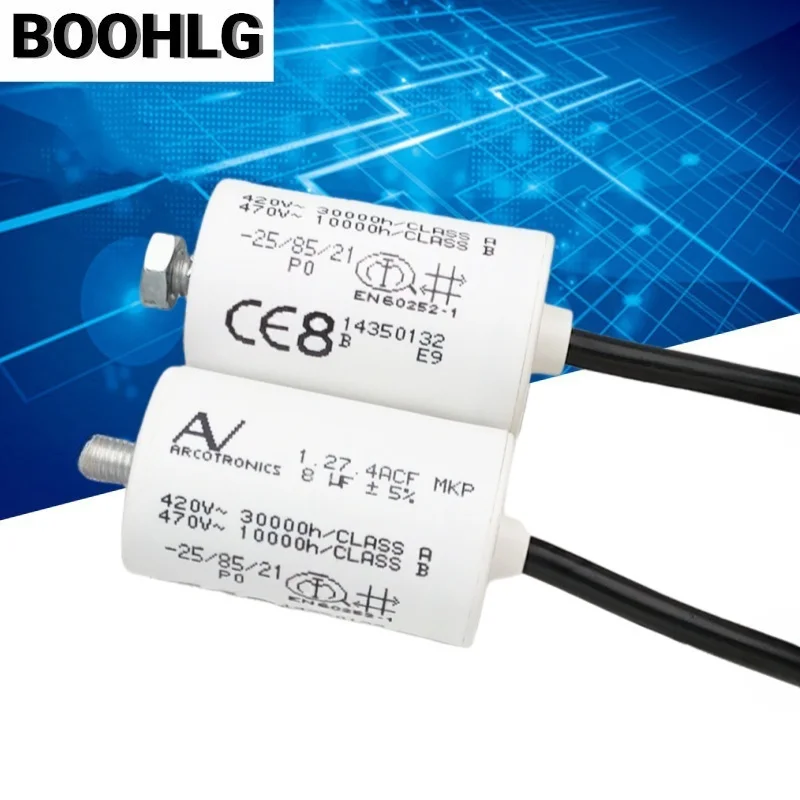 

1PCS AV 1.27.4ACF MKP 8uF Motor Start Capacitor