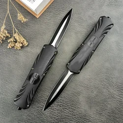 Quick Open Fixed Blade Knife 440C Steel Blade ABS Handle Outdoor Camping Pocket Knife Multi-Purpose Portable Tool