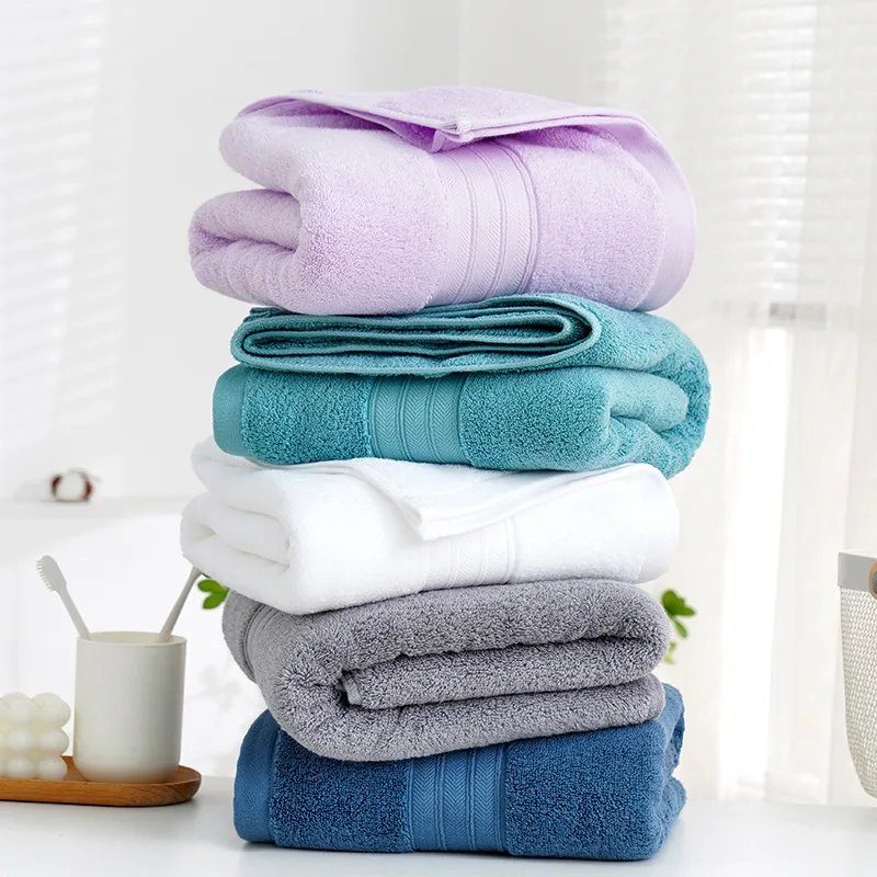 100% Cotton Bath Towel – Highly Absorbent, Home & Hotel Use, Suitable for Spa/Salon; Custom Embroidery Available